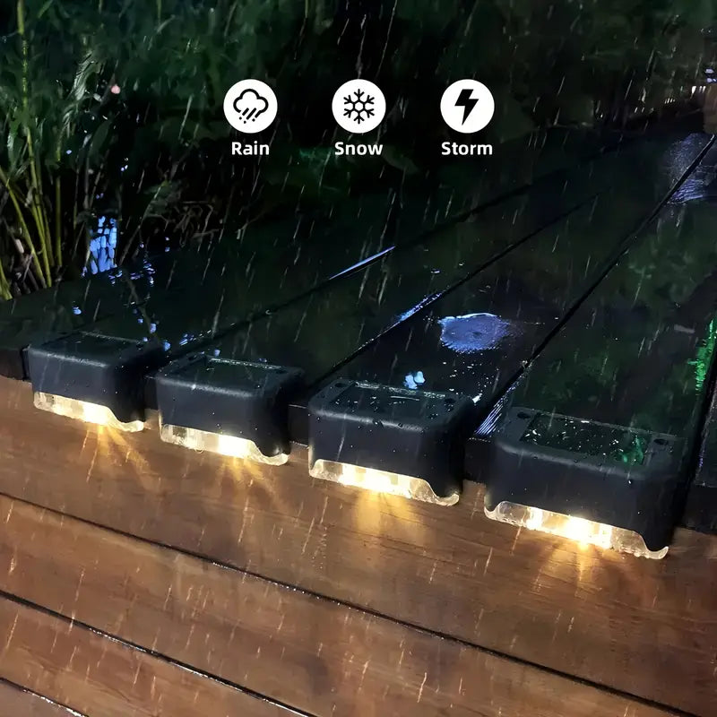 [Solar Deck Lights] 32 Pack Solar Deck Lights - Outdoor Solar Step Lights Led - For Outdoor Stairs, Step, Fence, Yard, Patio, Tap Lights, And Pathway (Warm White) Available In 4/8/16 Pack